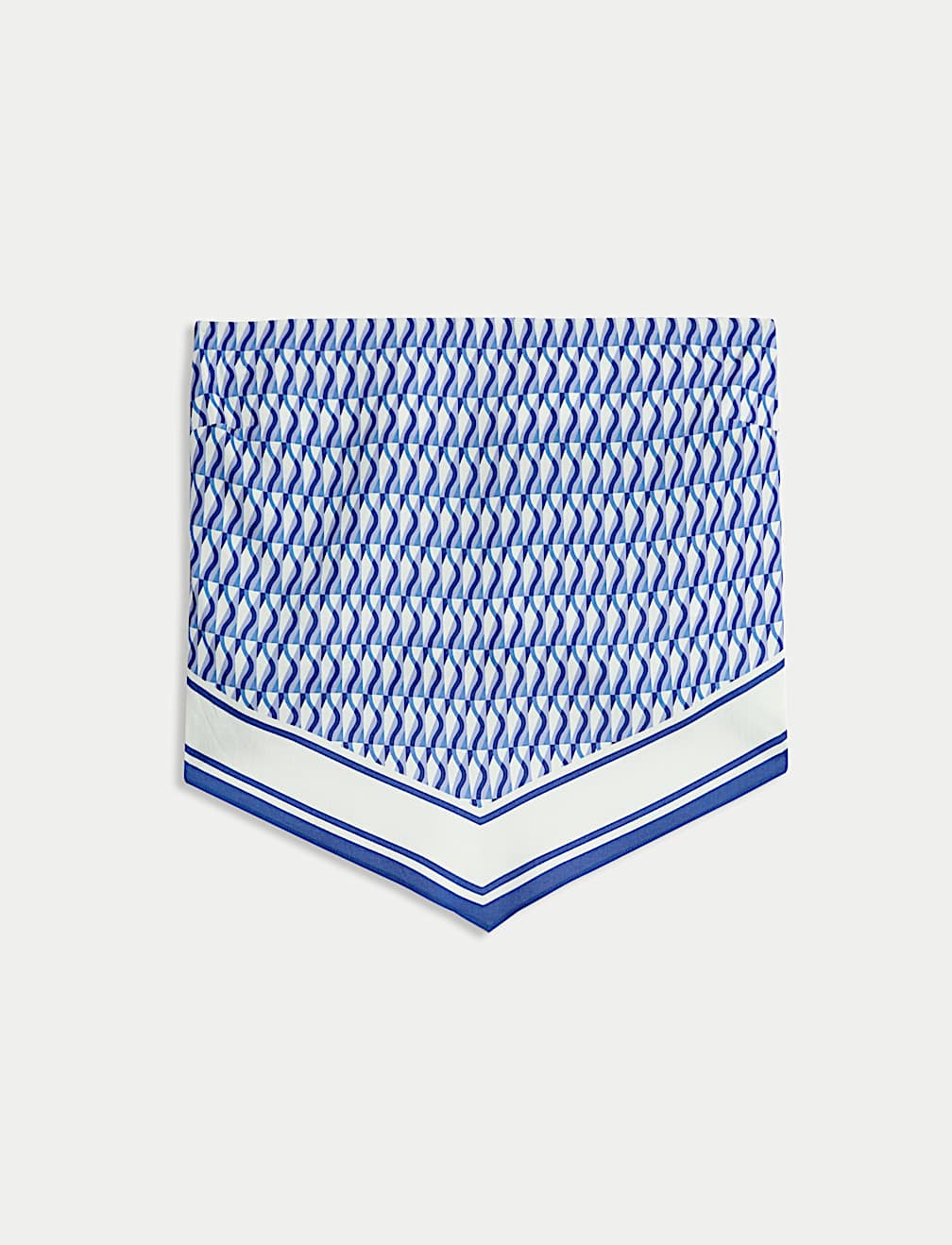Printed Handkerchief Hem Bandeau Top