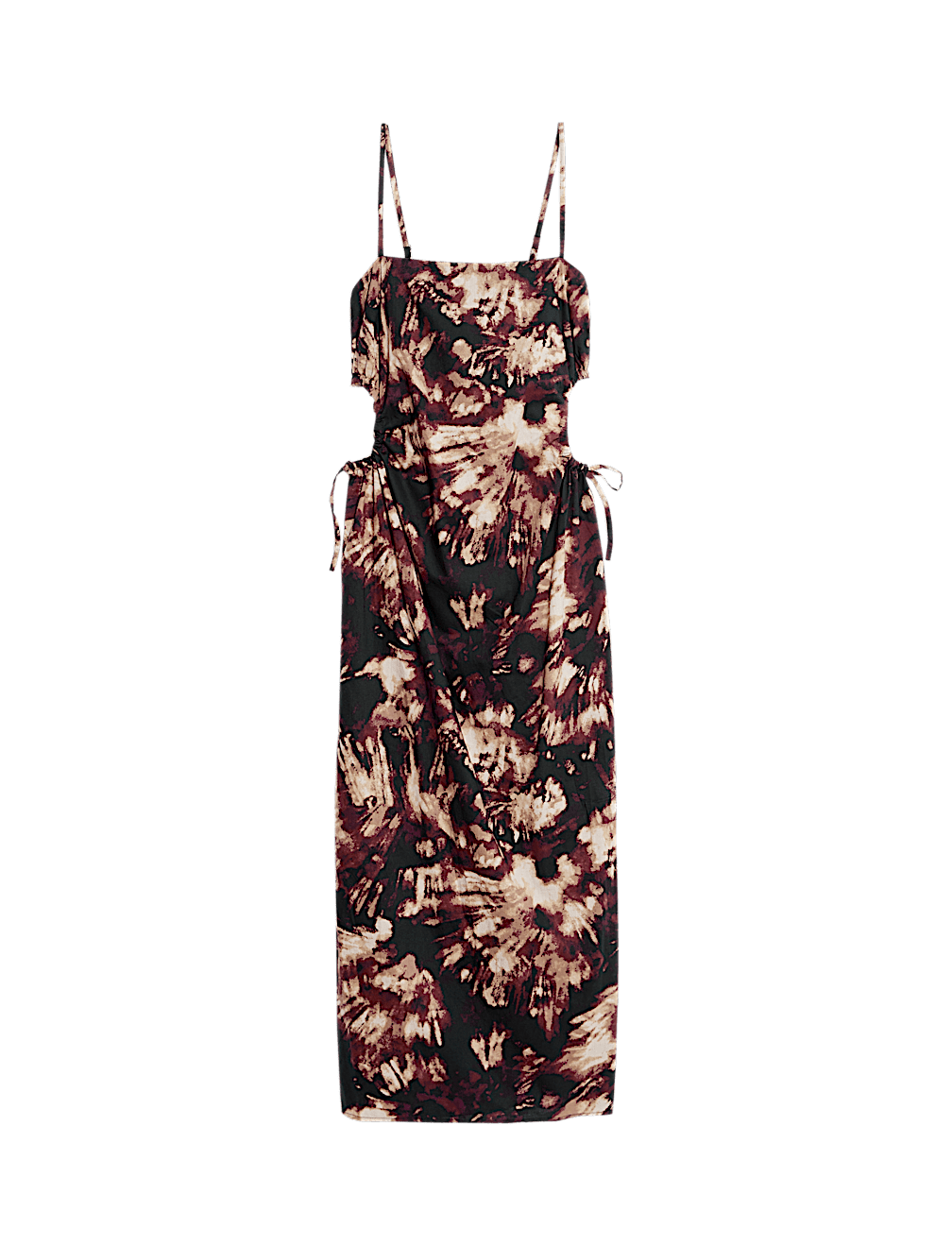 Pure Cotton Printed Cut Out Maxi Beach Dress