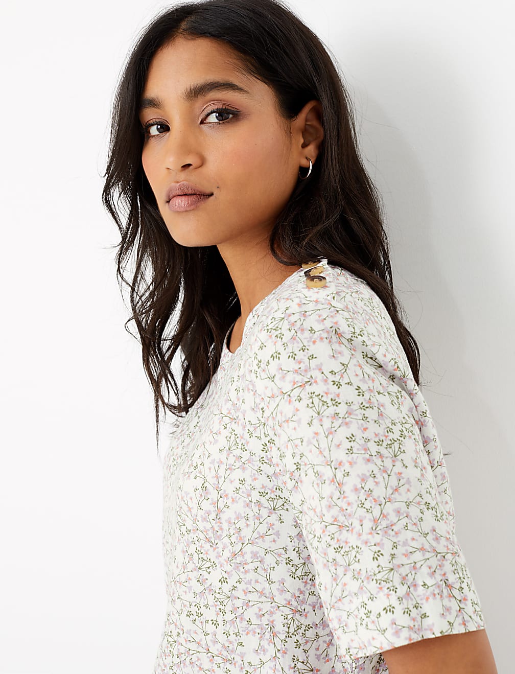 Pure Linen Flora lBlouse