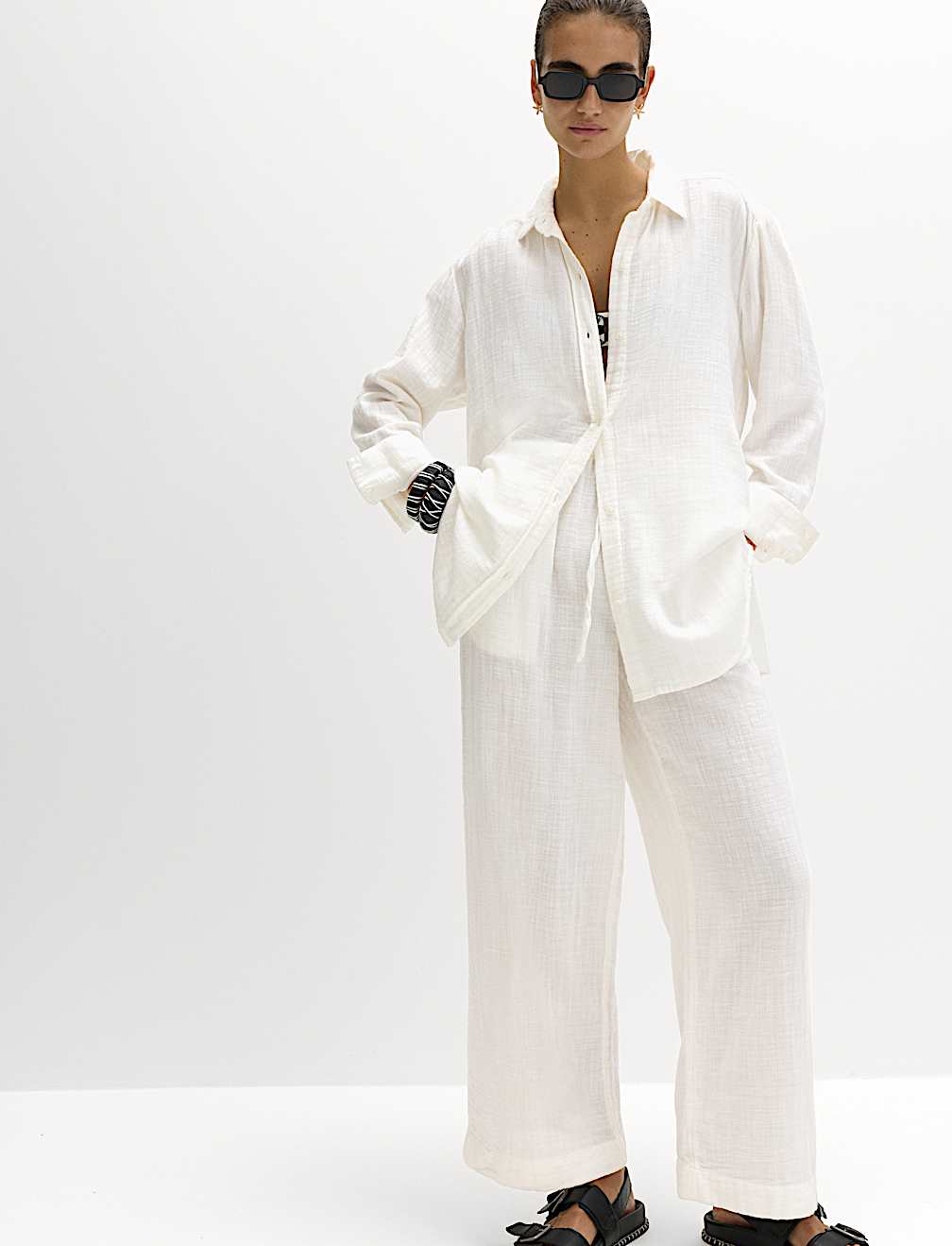 Pure Cotton Double Cloth Beach Shirt