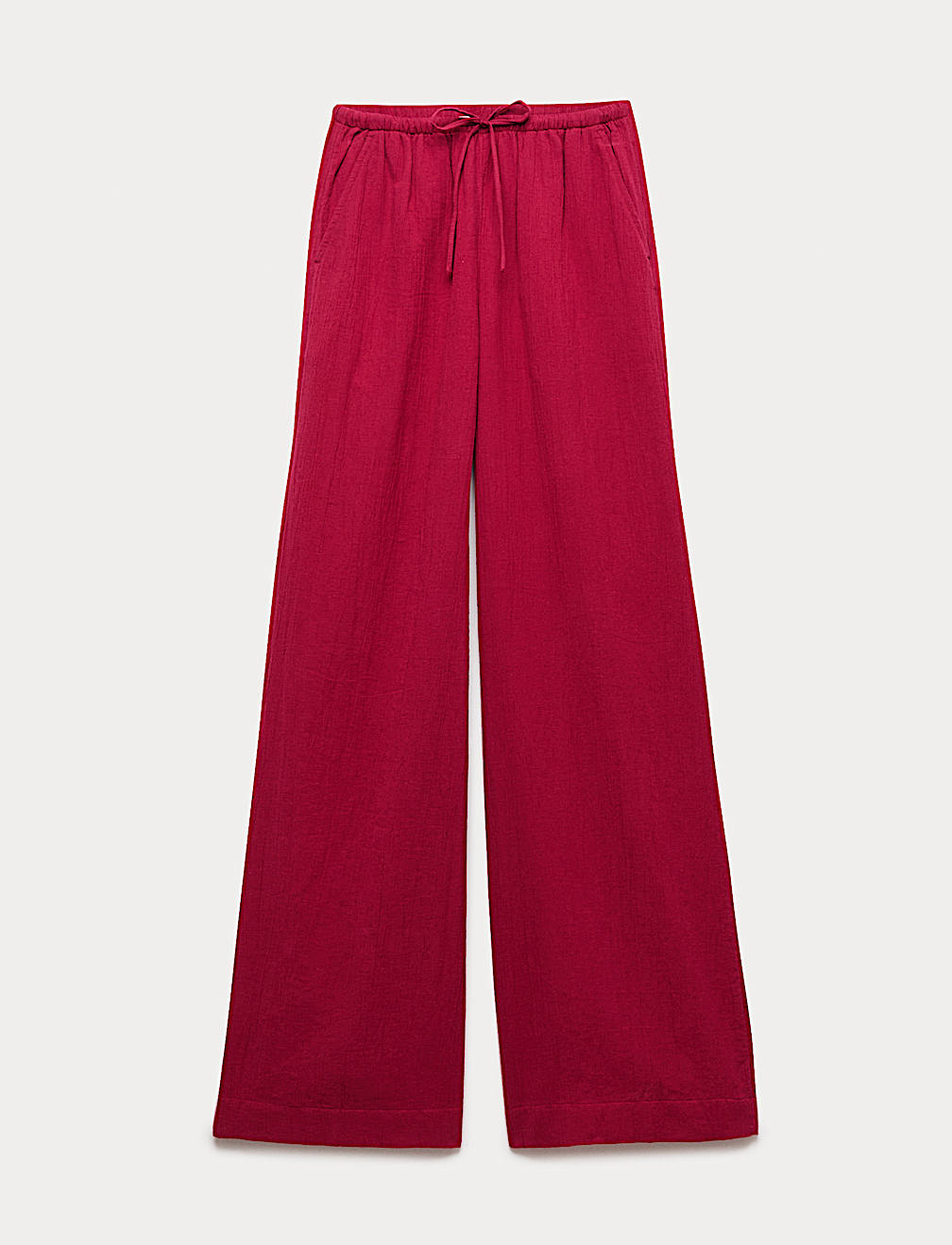 Cotton Rich Beach Trousers with Linen