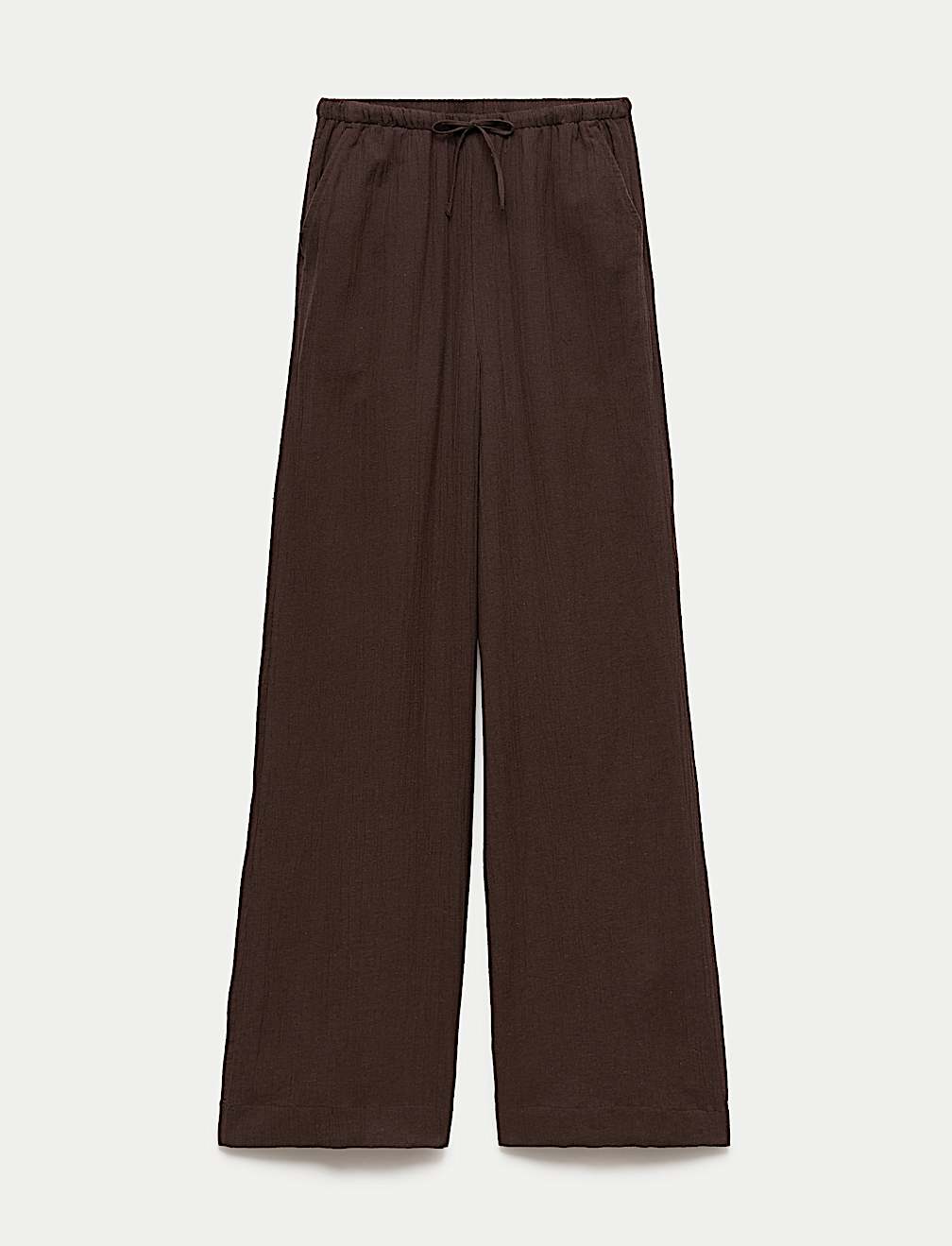 Cotton Rich Beach Trousers with Linen