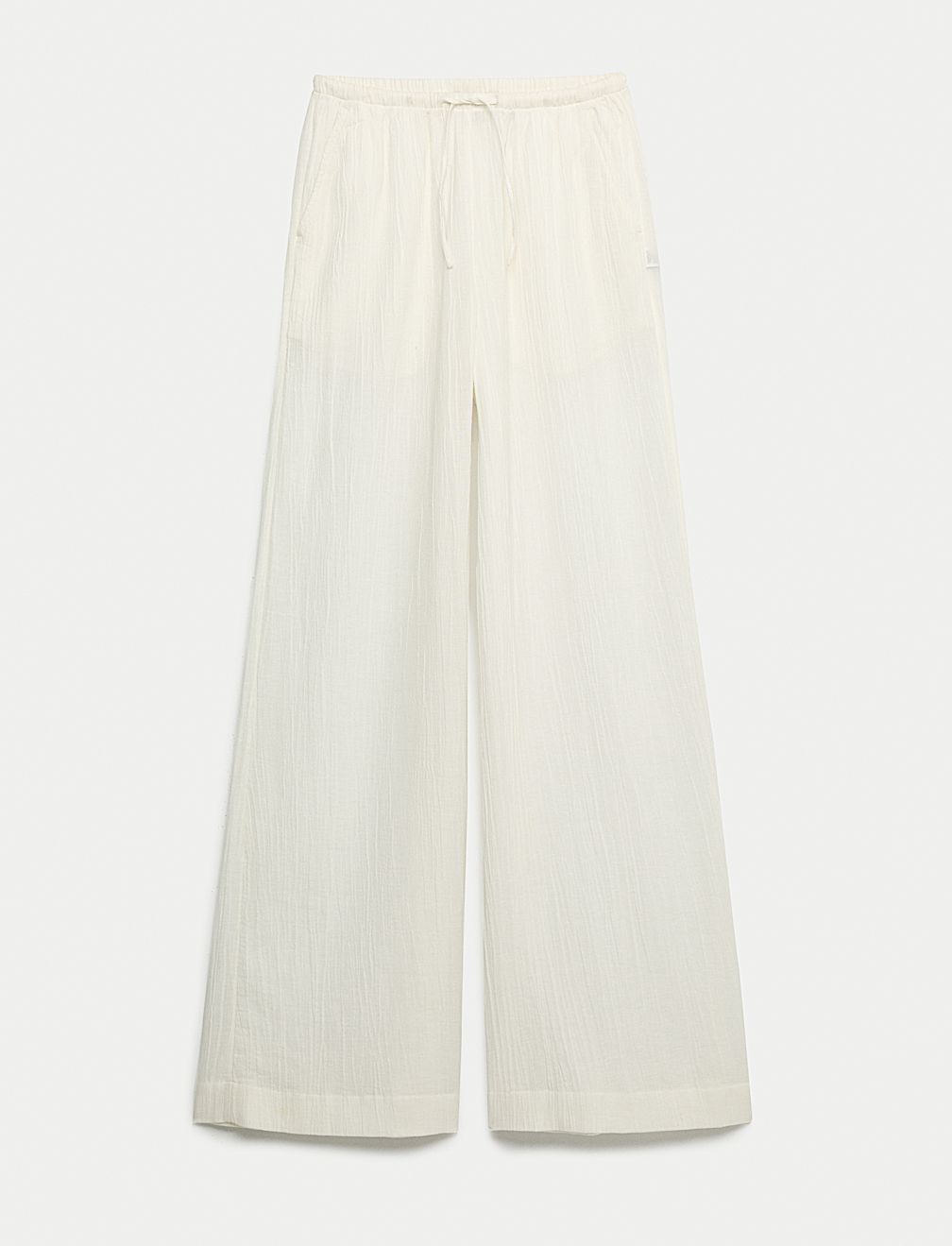 Cotton Rich Beach Trousers with Linen