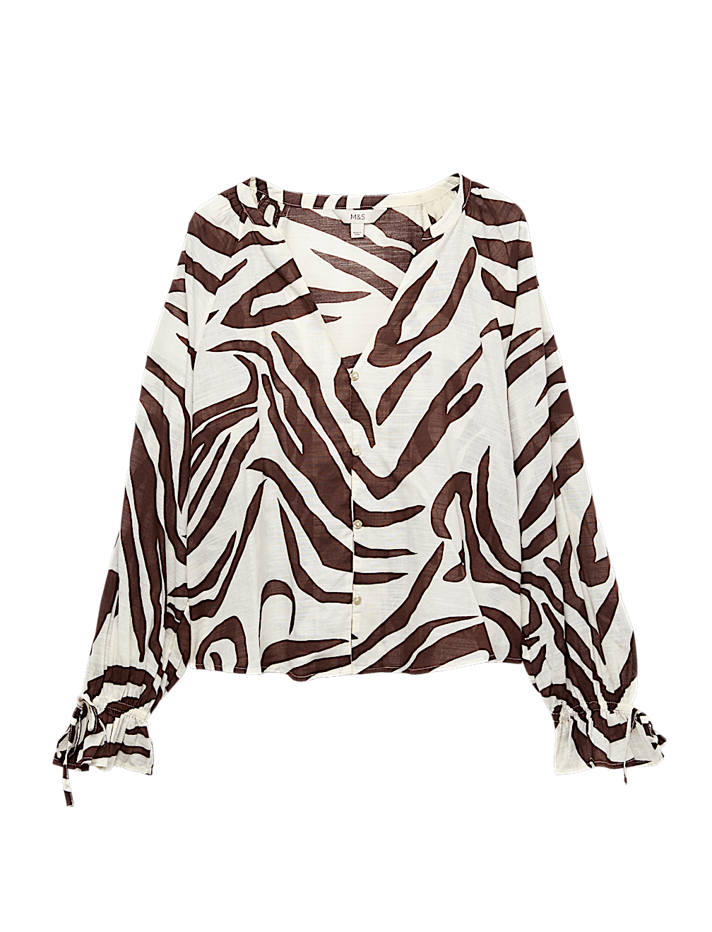 Pure Cotton Animal Print Beach Cover Up Shirt