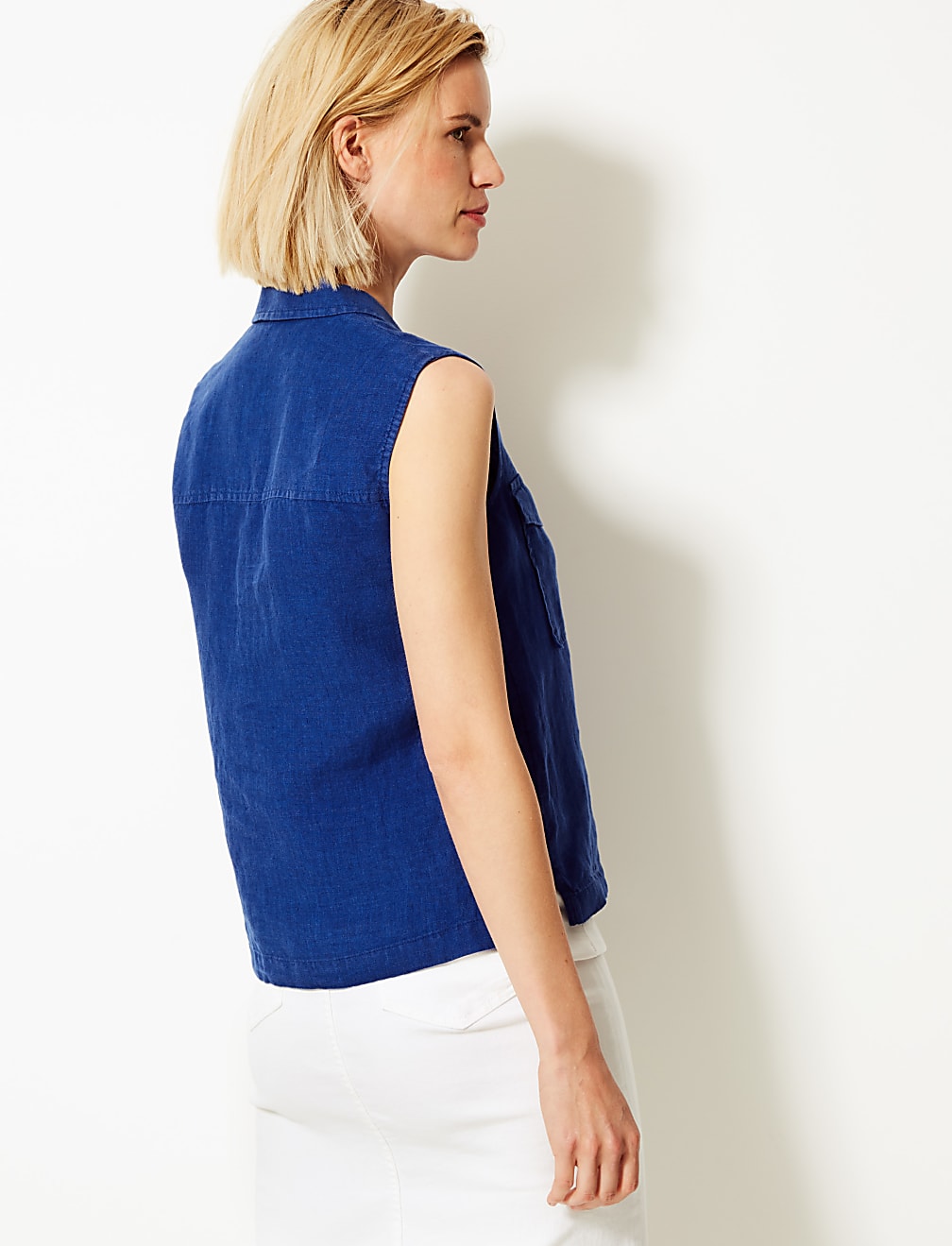 Pure Linen Button Detailed Shirt