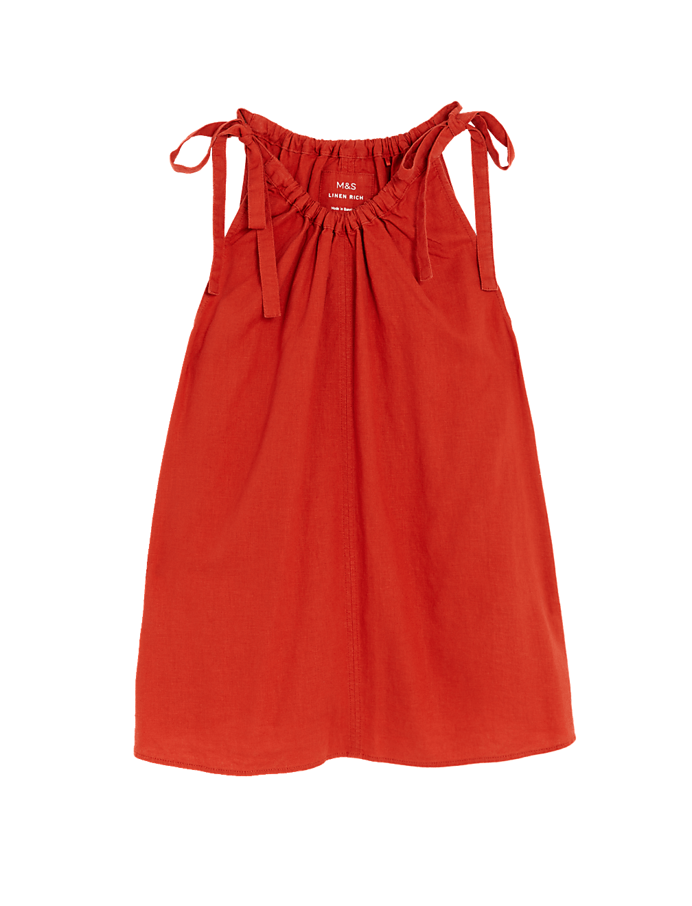 Linen Rich High Neck Cami Top