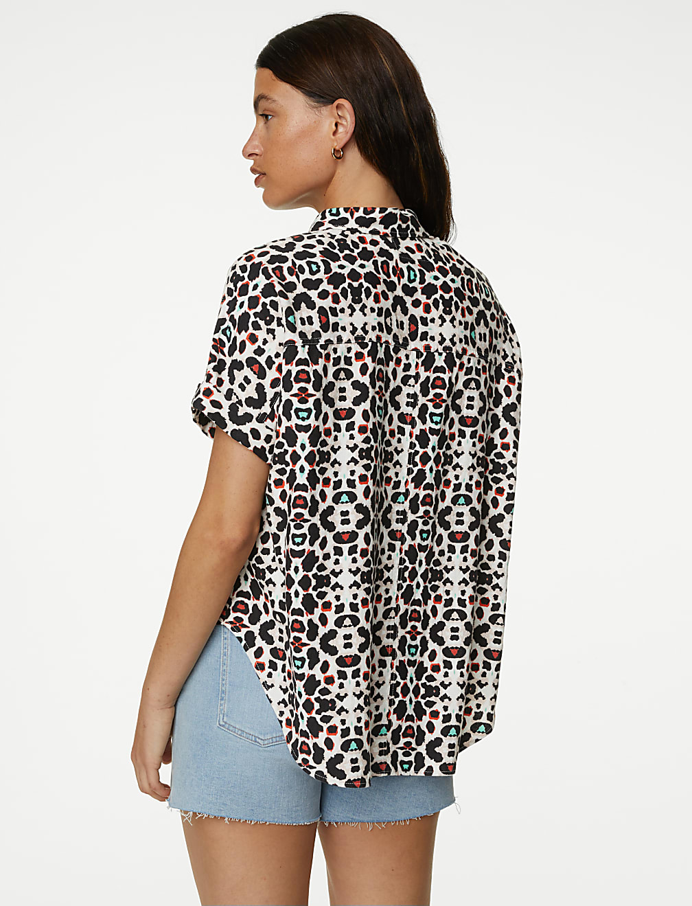 Linen Rich Printed Collared Beach Shirt