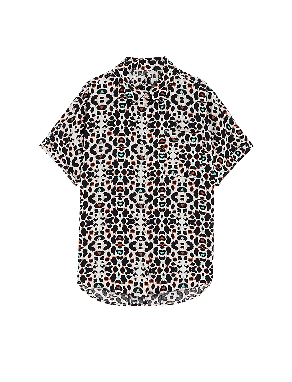 Linen Rich Printed Collared Beach Shirt