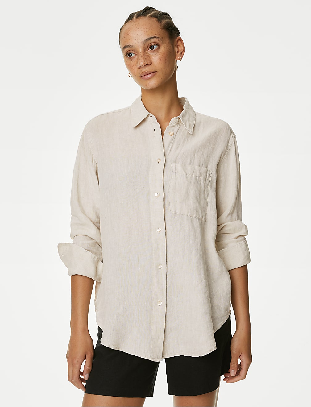 Pure Linen Oversized Shirt