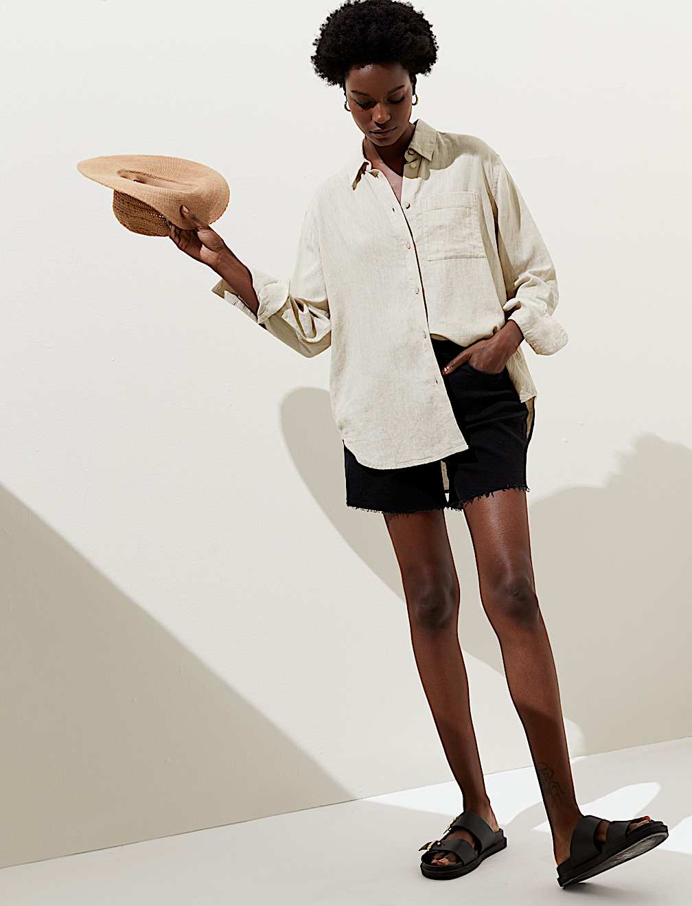 Pure Linen Oversized Shirt