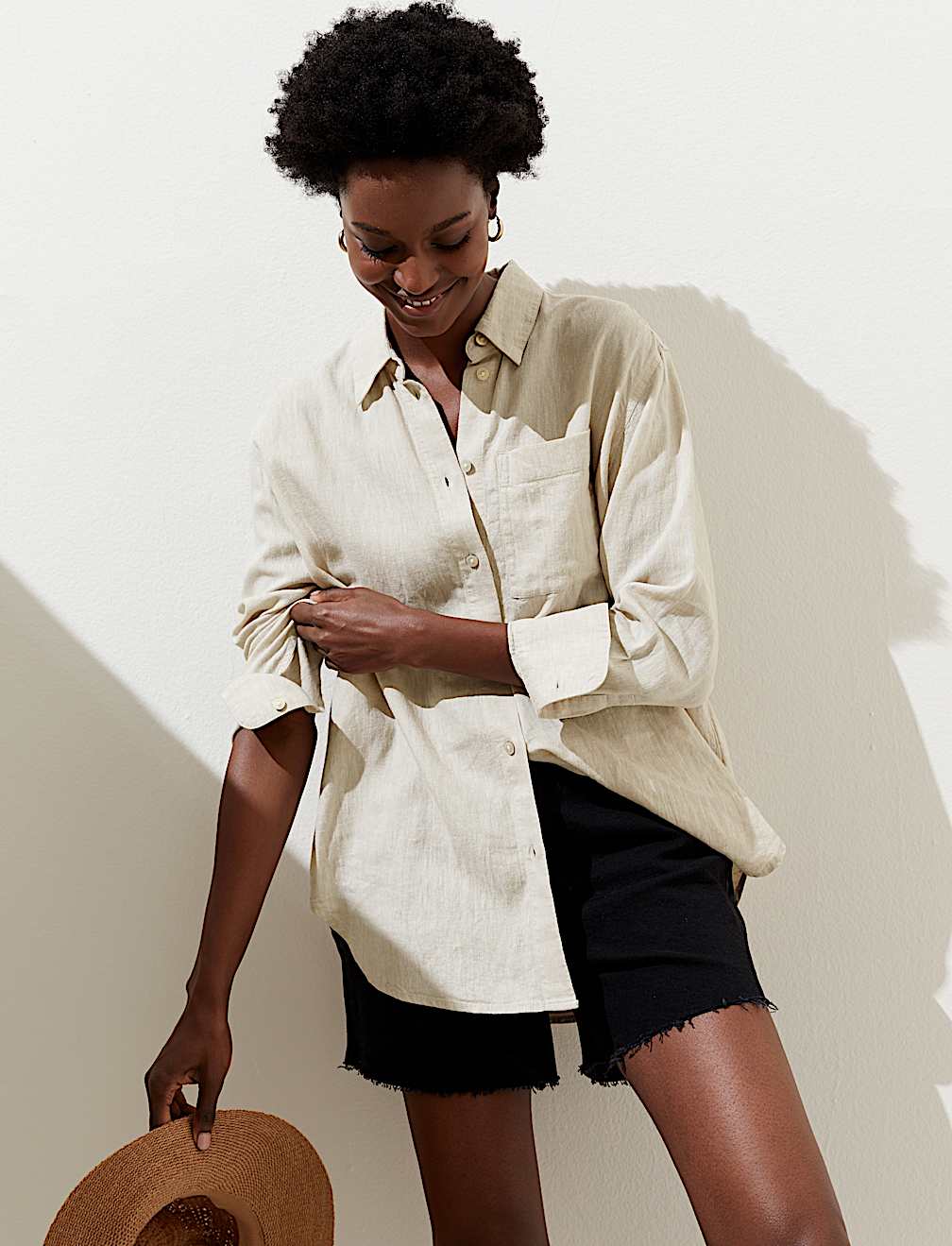 Pure Linen Oversized Shirt