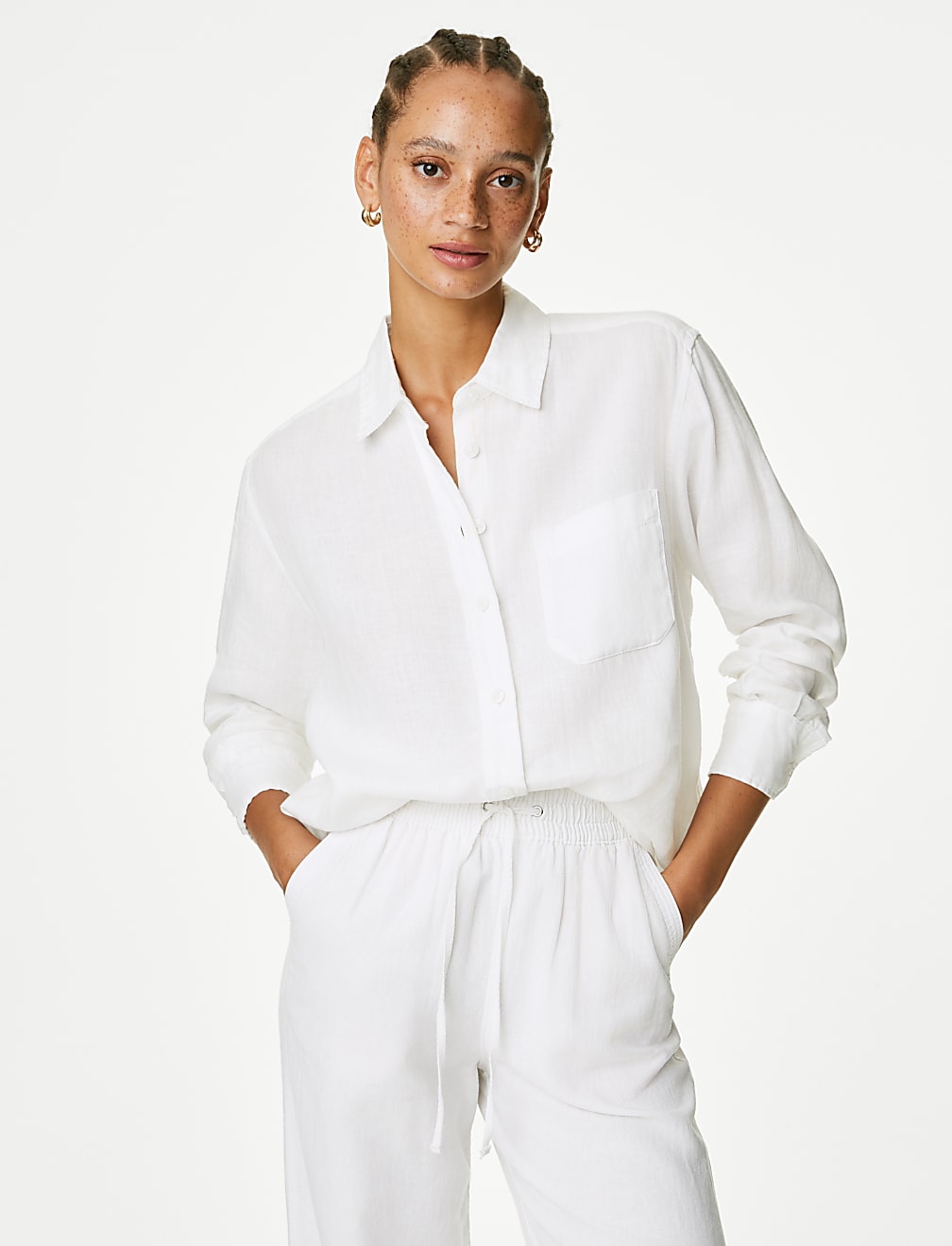 Pure Linen Oversized Shirt