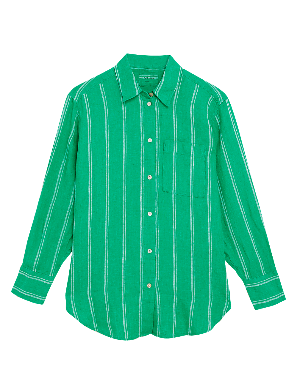 Pure Linen Striped Oversized Shirt