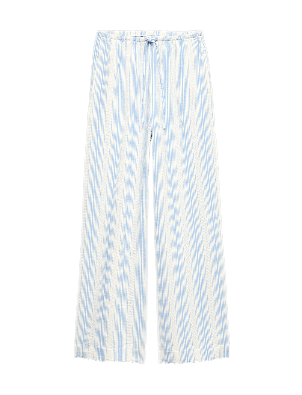 Pure Cotton Striped Beach Trousers
