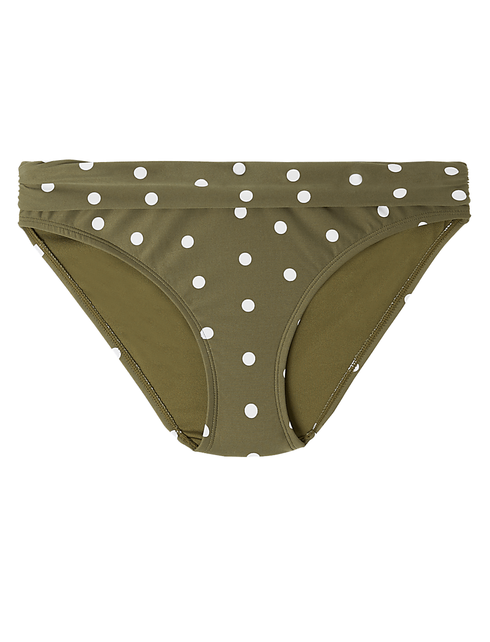 Spot Print Roll Top Bikini Bottoms