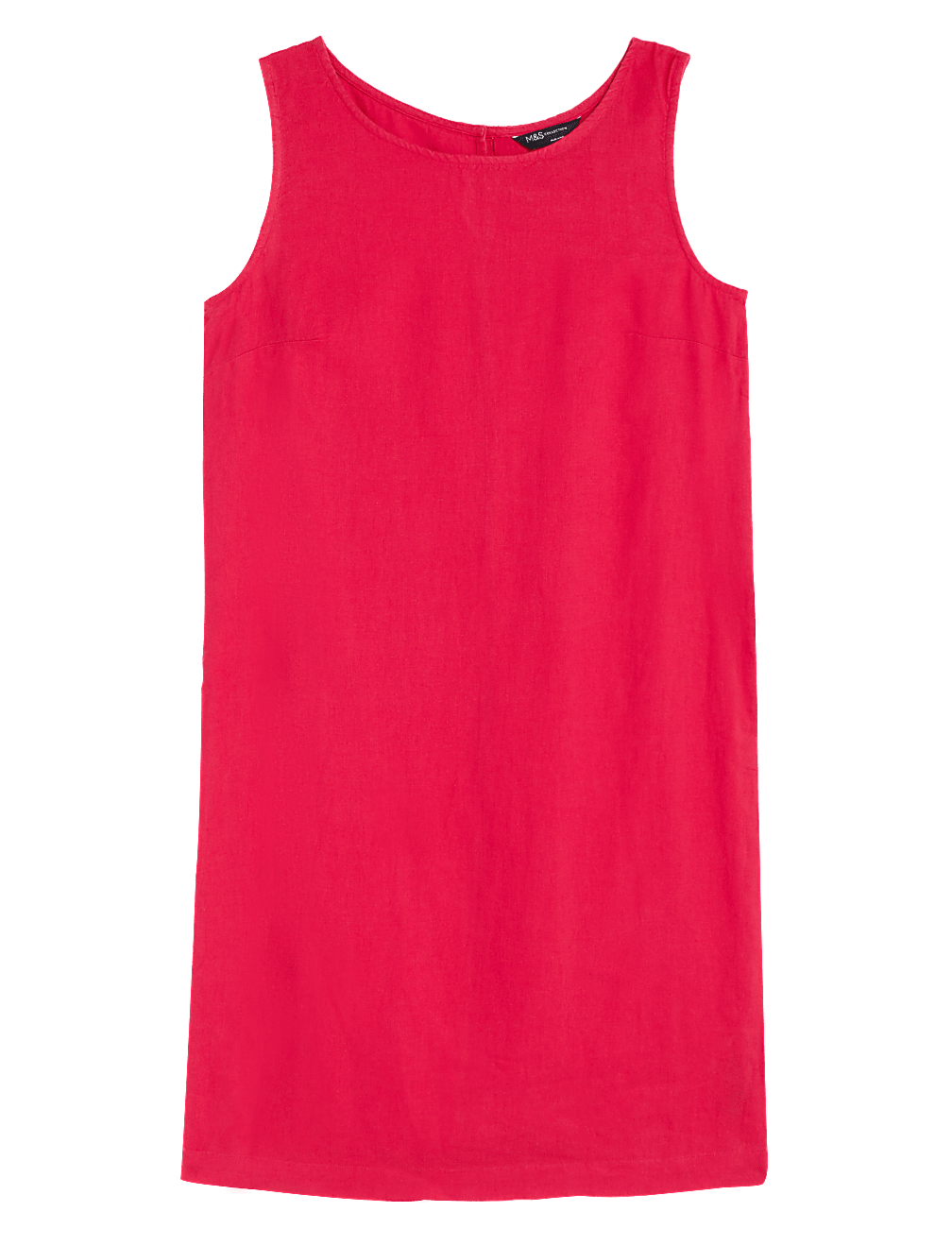 Linen Rich Knee Length Shift Dress