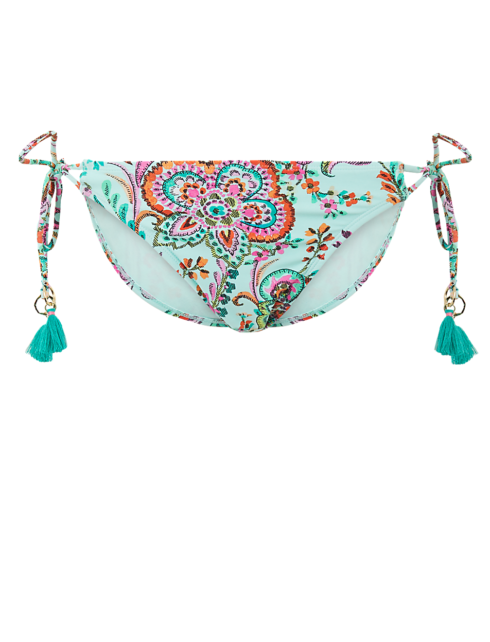 Paisley Print Tie Side Hipster Bikini Bottoms