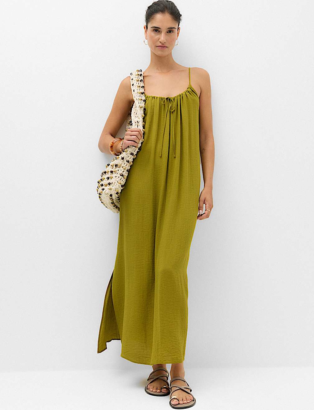 Strappy Tie Back Maxi Beach Dress