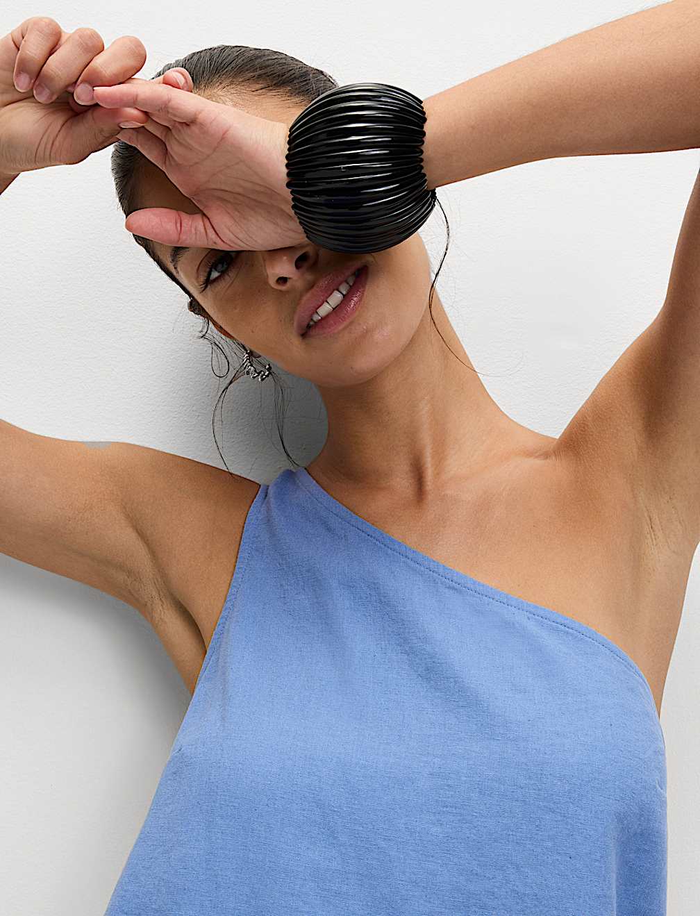 Linen Rich One Shoulder Top