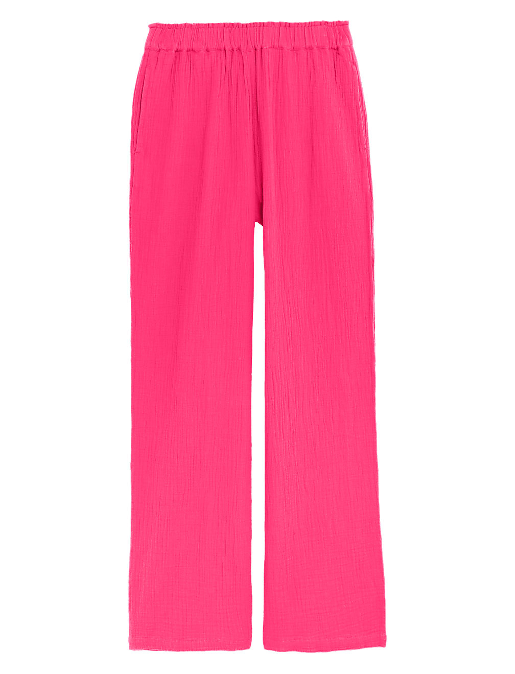 Pure Cotton Wide Leg Trousers