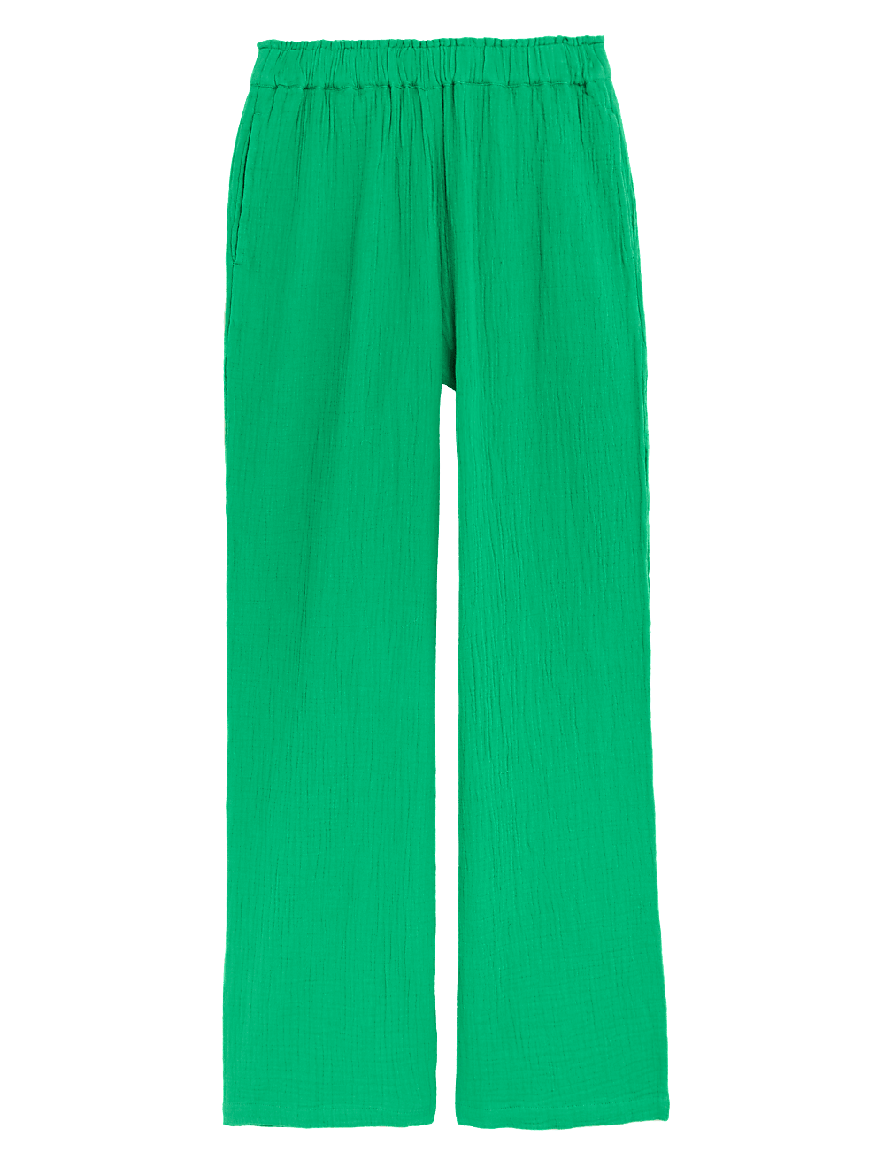 Pure Cotton Wide Leg Trousers