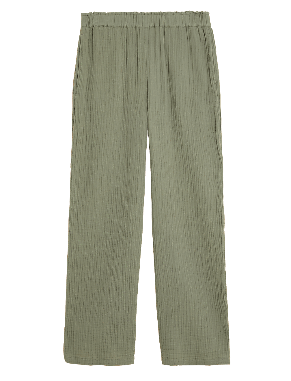 Pure Cotton Wide Leg Trousers