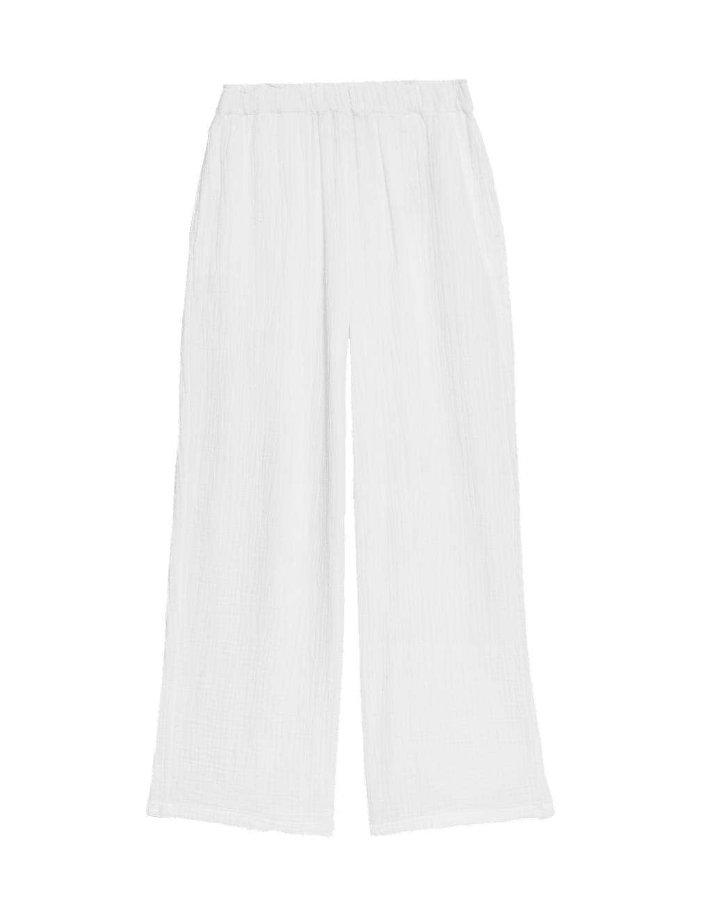 Pure Cotton Wide Leg Trousers