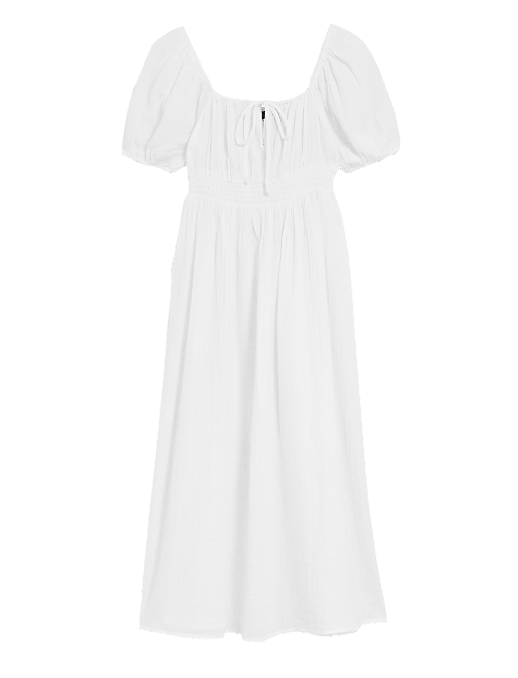 Pure Cotton Square Neck Maxi Tea Dress