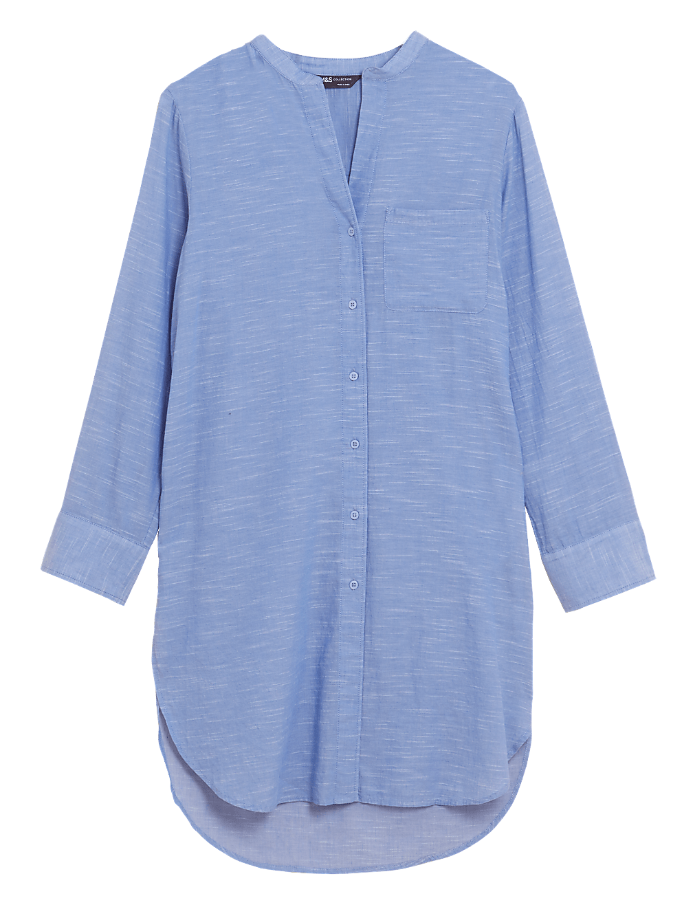 Pure Cotton Longline Beach Cover Up Shirt