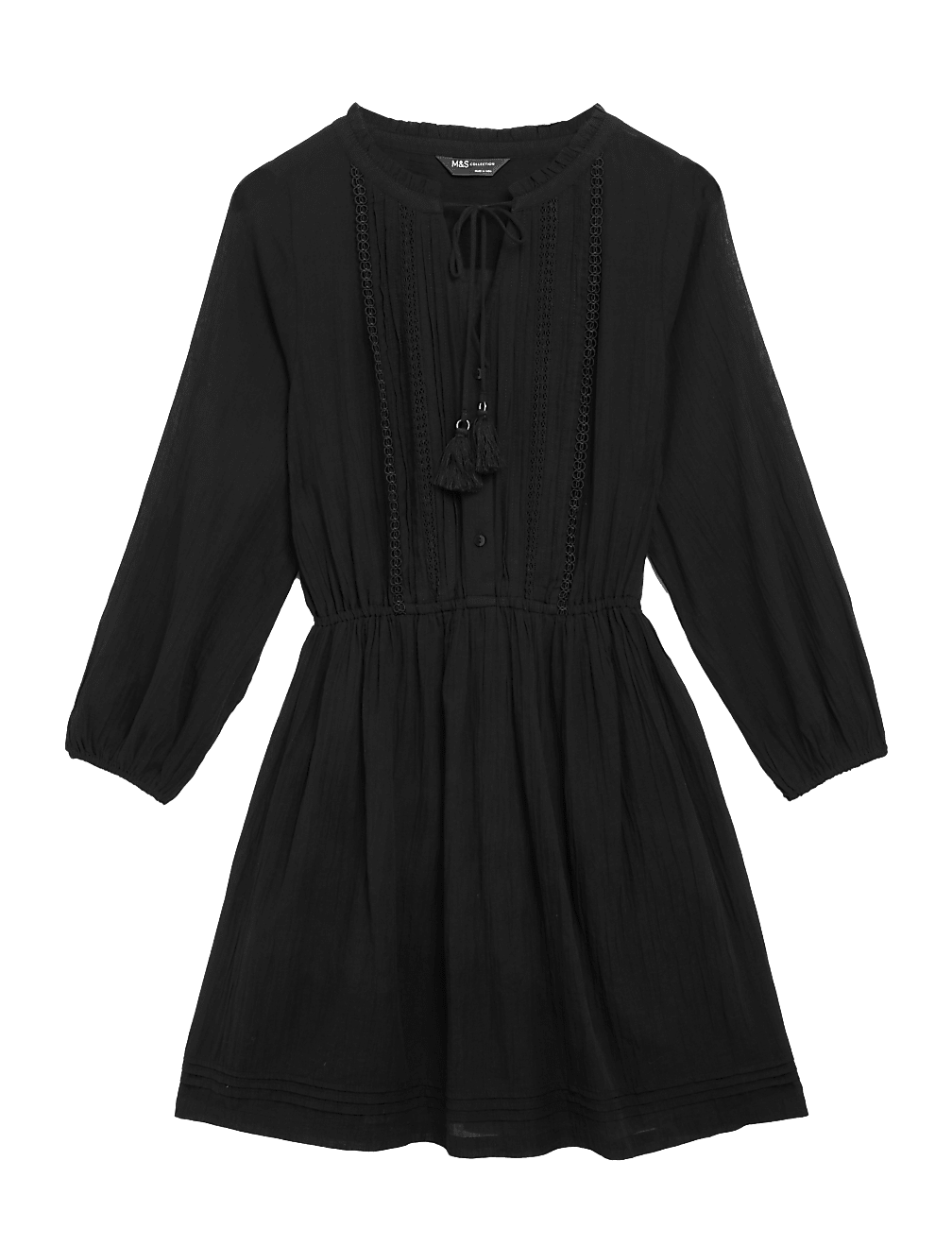 Pure Cotton Embroidered Mini Beach Dress