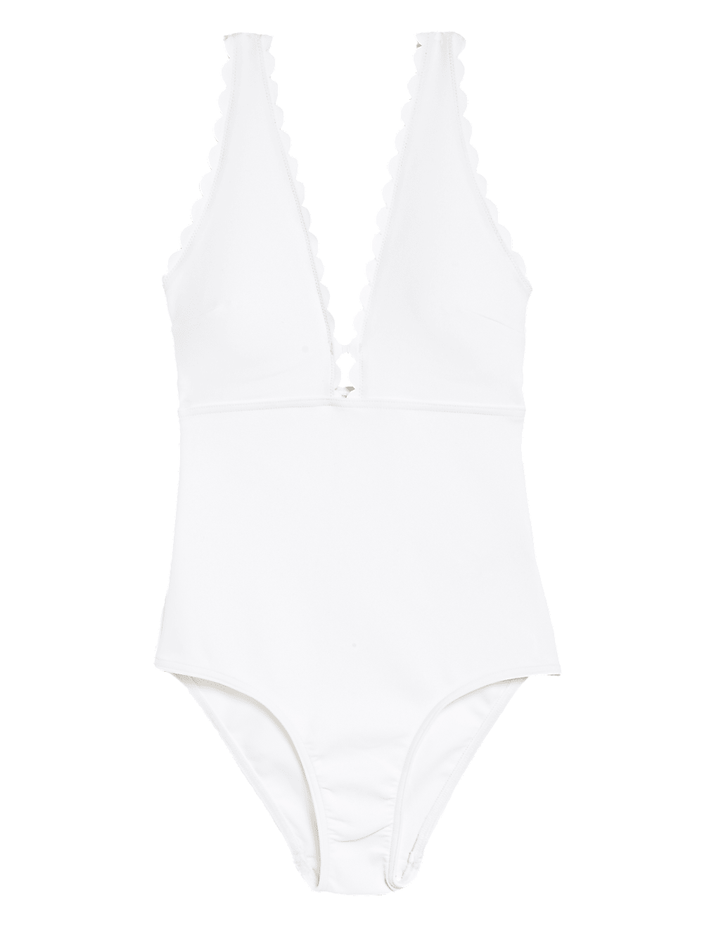 Padded Scallop Plunge Swimsuit