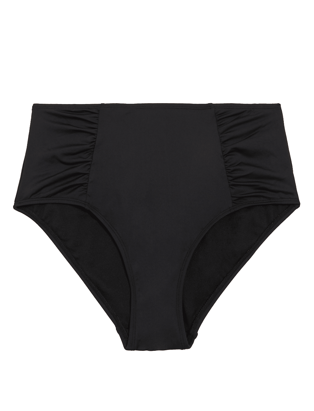 Ruched High Waisted Bikini Bottoms