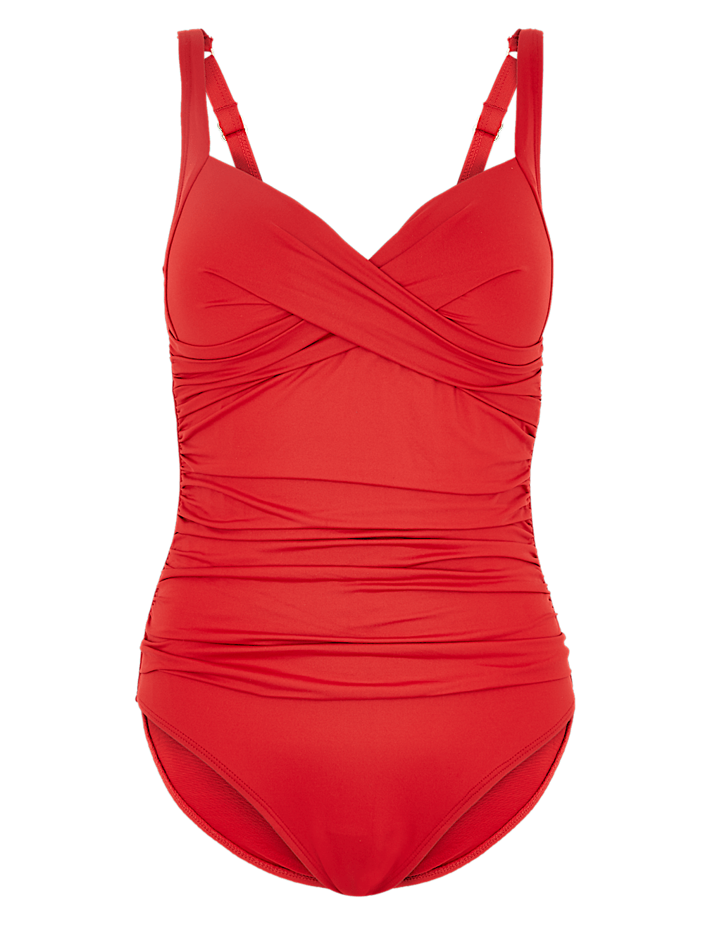 Tummy Control Padded Wrap Plunge Swimsuit