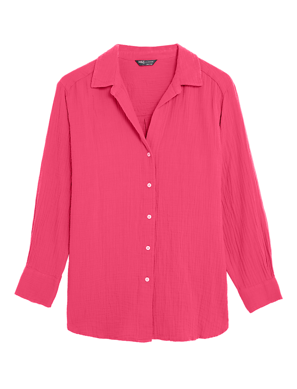 Pure Cotton Textured Beach Shirt