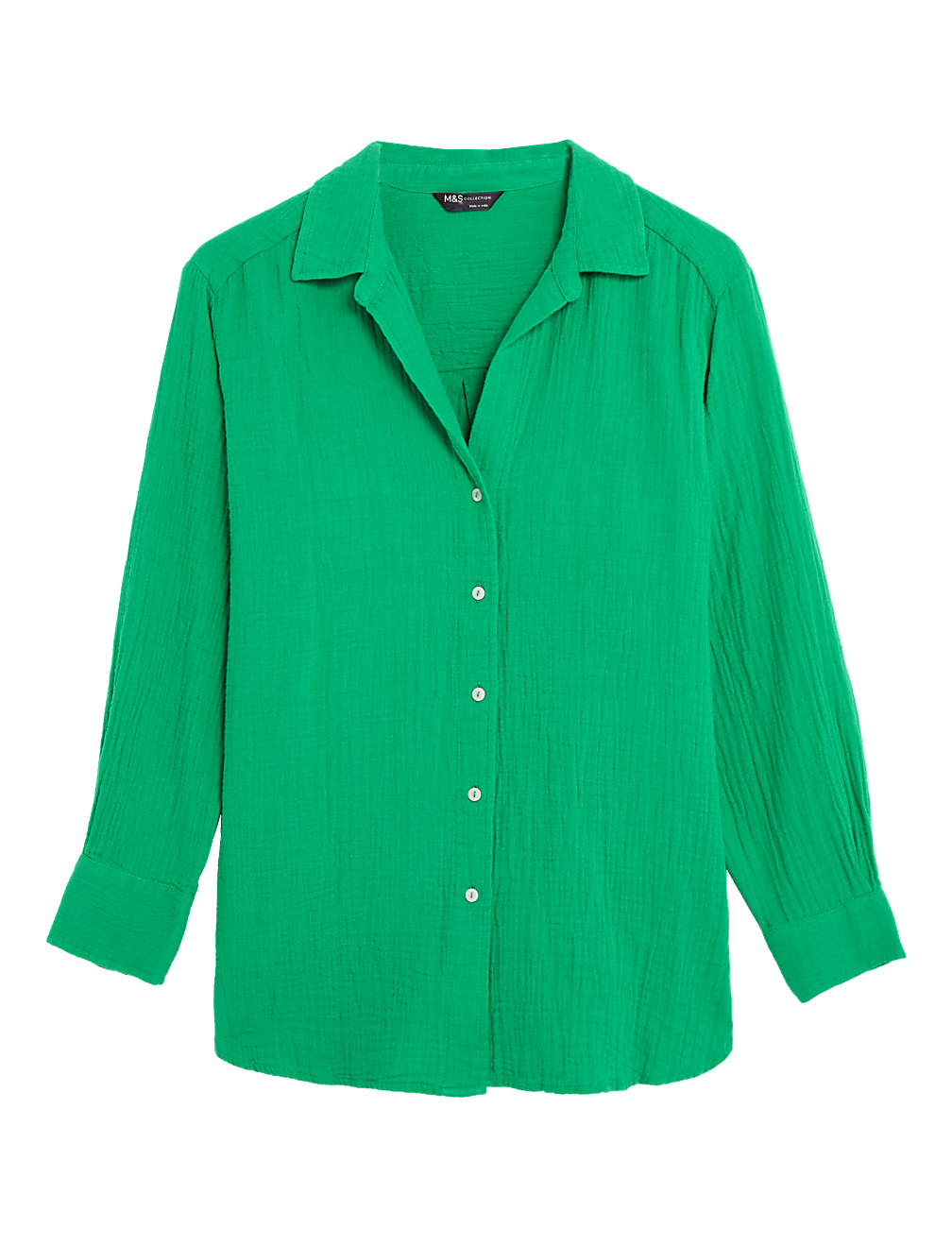 Pure Cotton Textured Beach Shirt