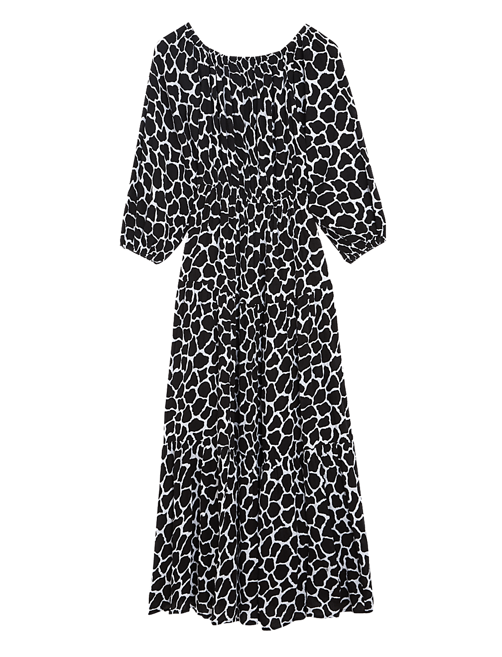 Printed Bardot Midaxi Dress