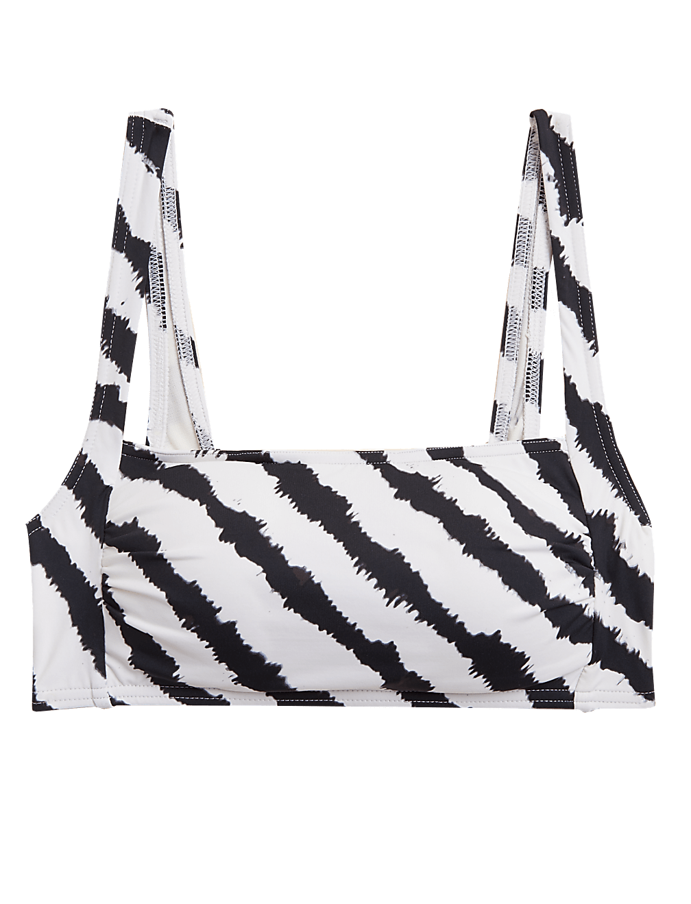 Printed Padded Square Neck Bikini Top