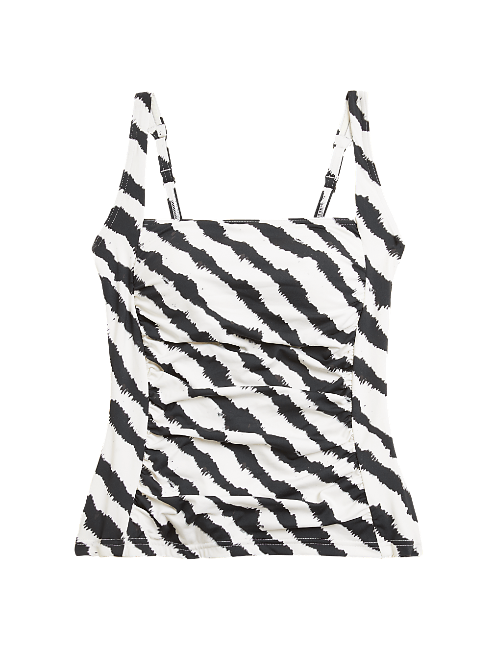 Tummy Control Printed Tankini Top