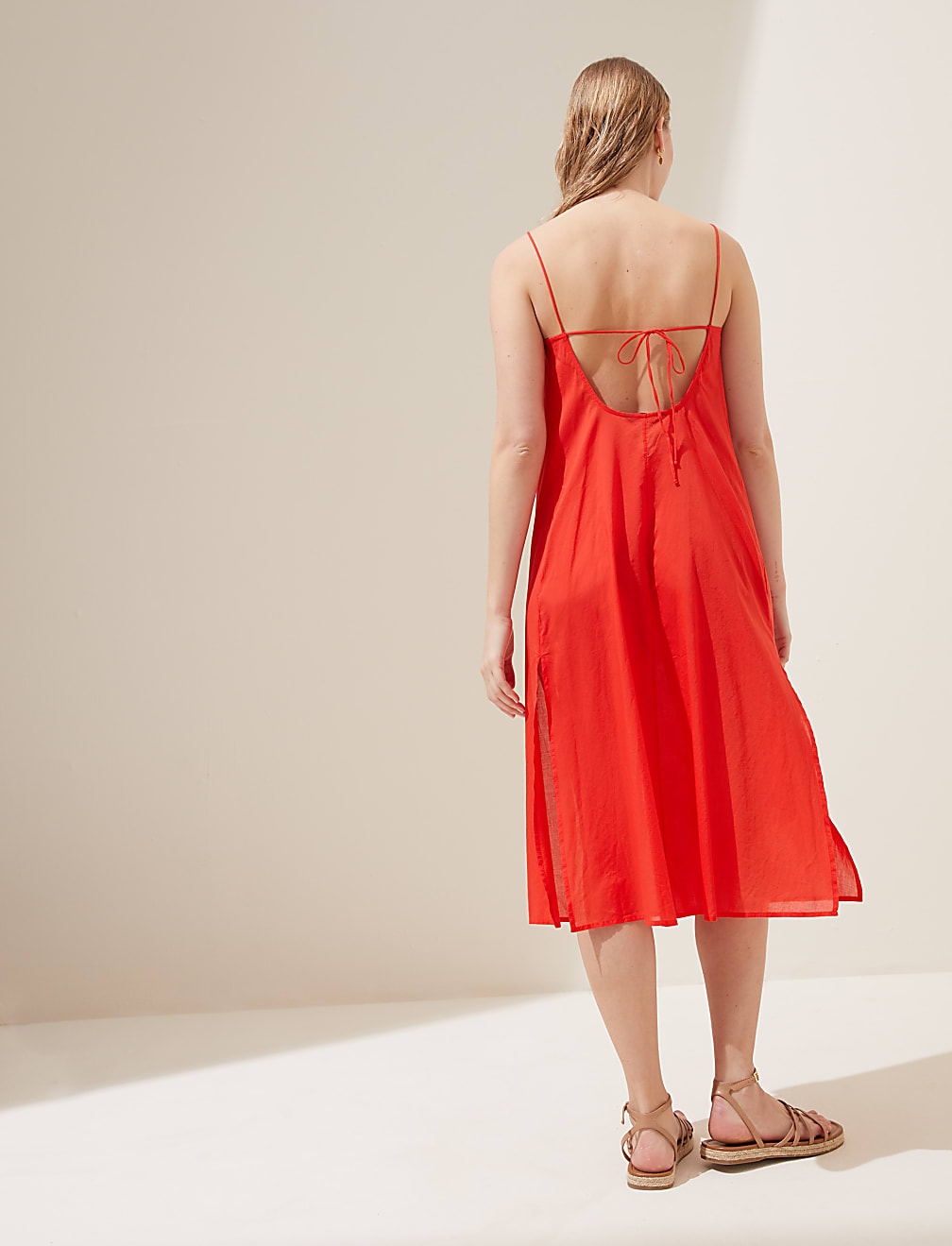 Pure Cotton Midi Slip Dress