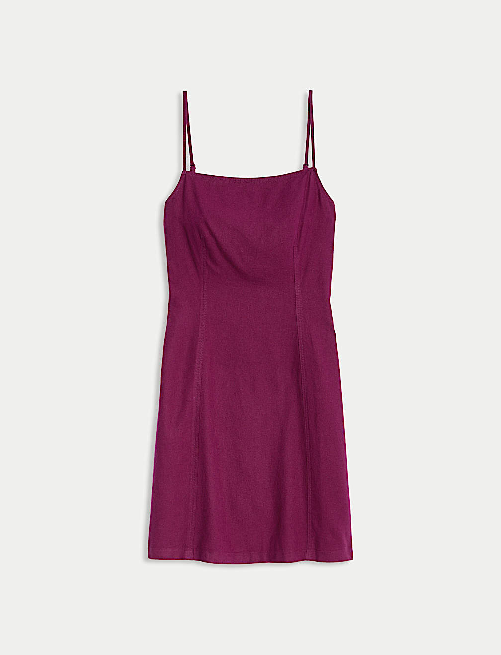 Linen Rich Mini Shift Dress