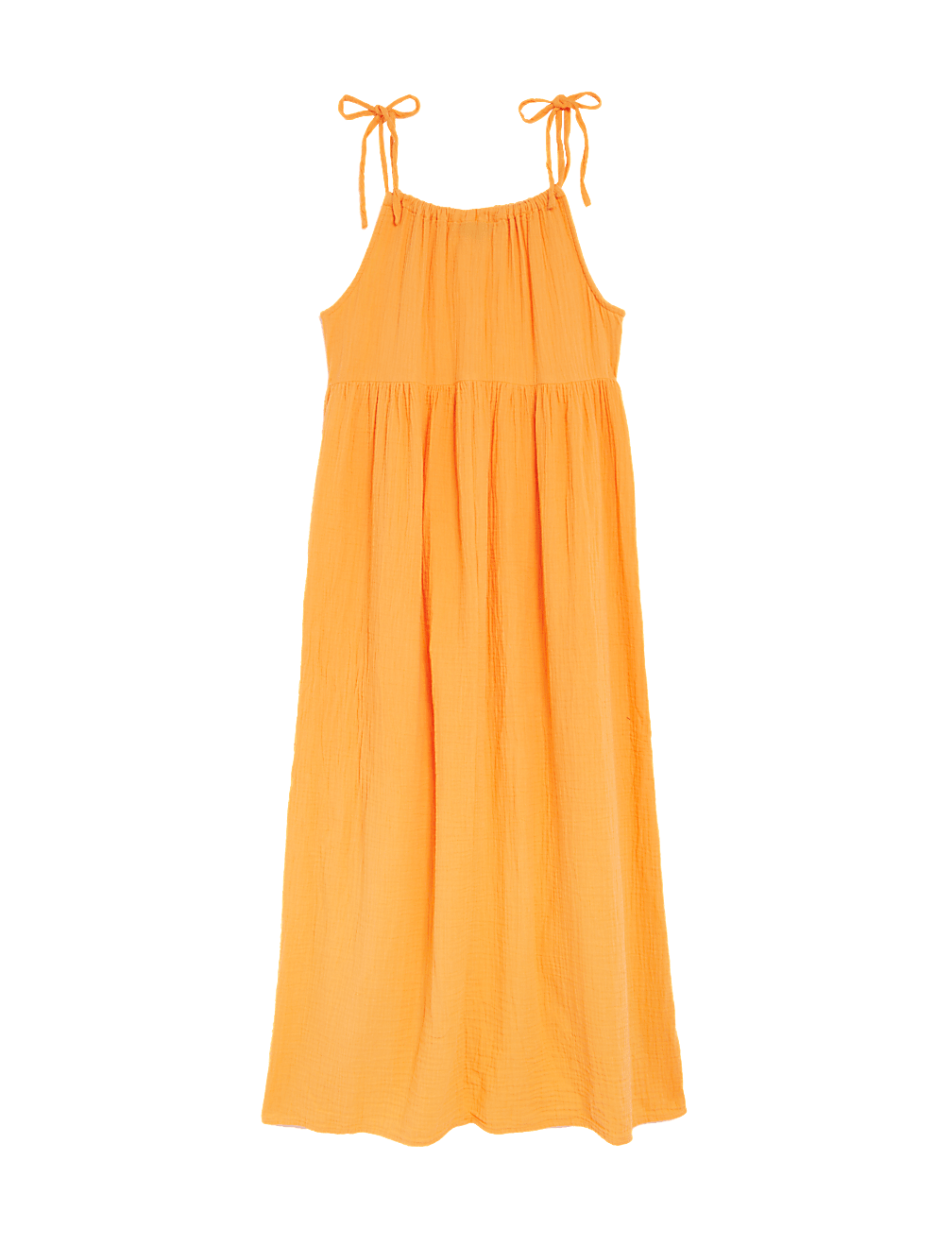 Pure Cotton Square Neck Midaxi Beach Dress