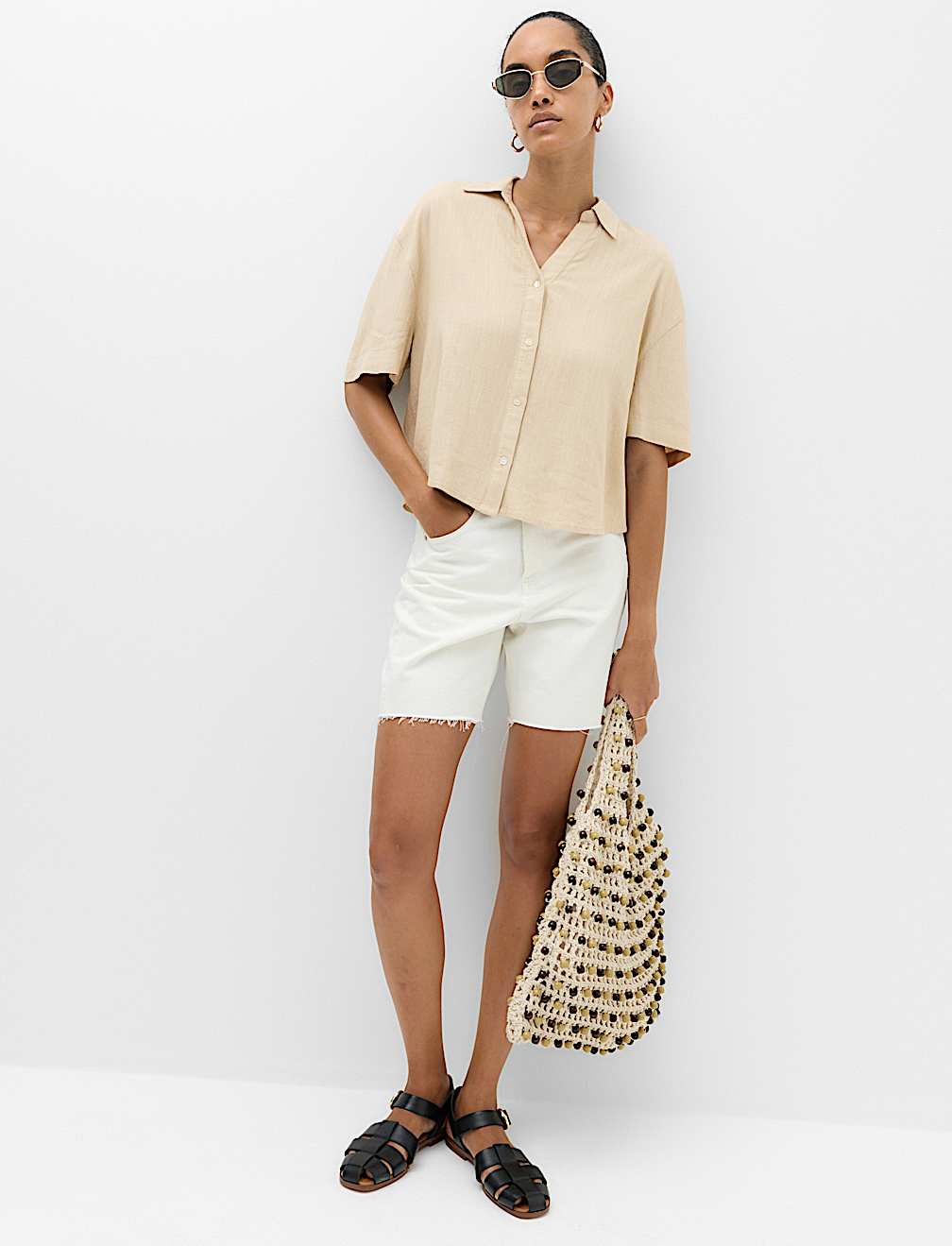 Oversized Shirt with Linen
