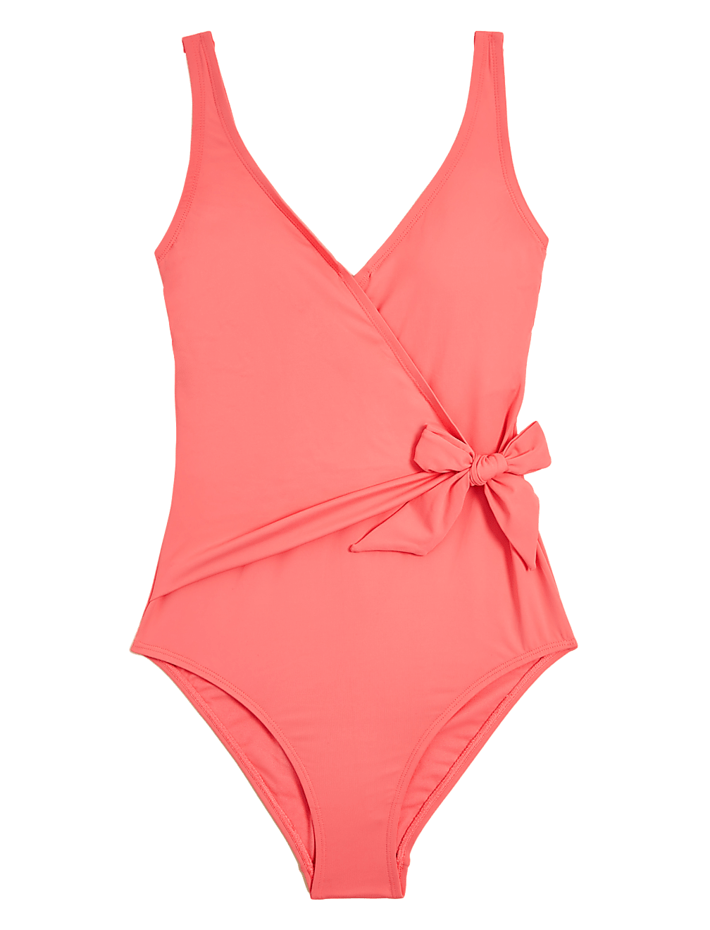 Tummy Control Wrap Plunge Swimsuit