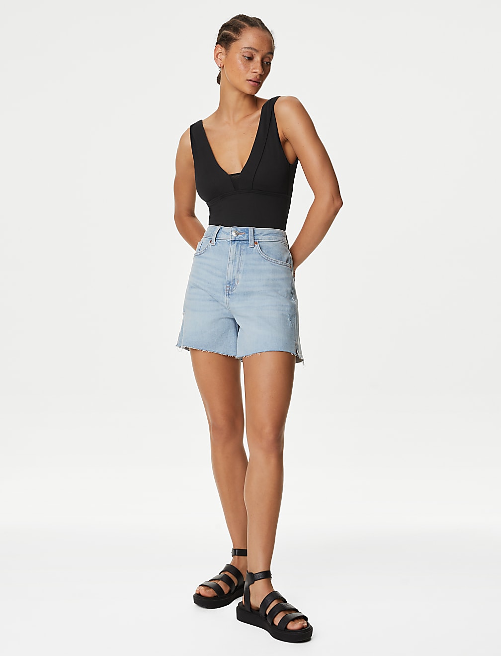 Magic Textured Mesh Plunge Swimsuit