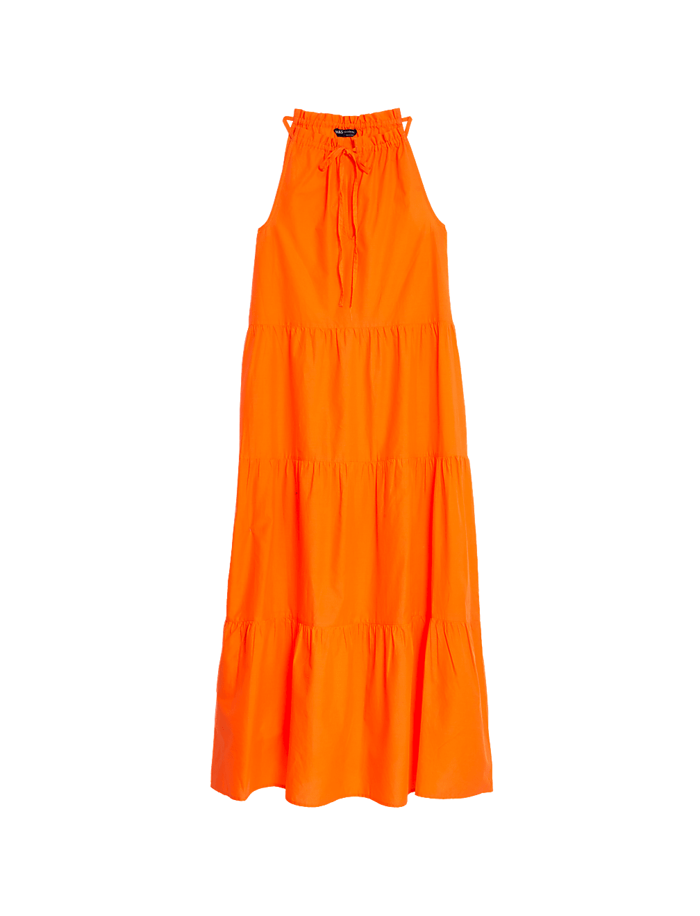 Pure Cotton High Neck Midaxi Beach Dress
