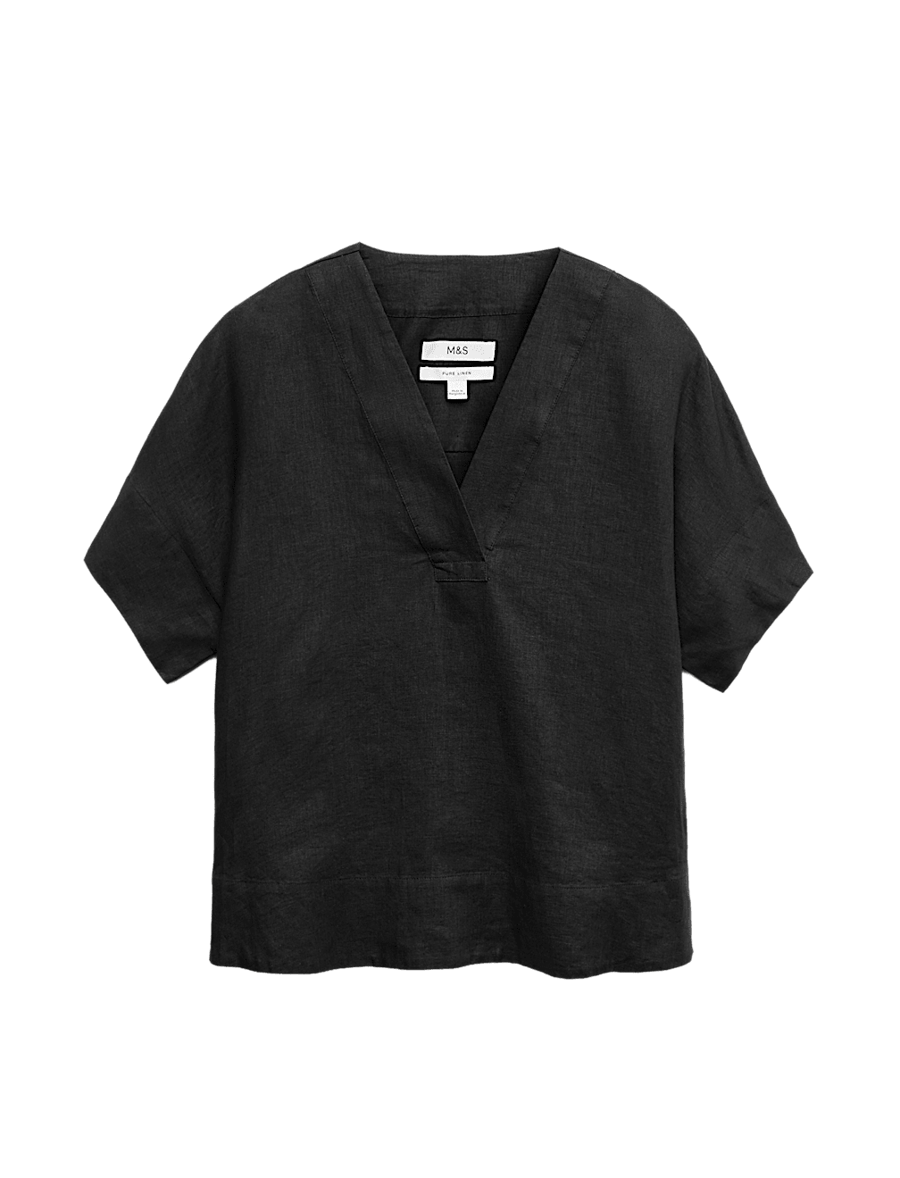 Pure Linen V-Neck Popover Top