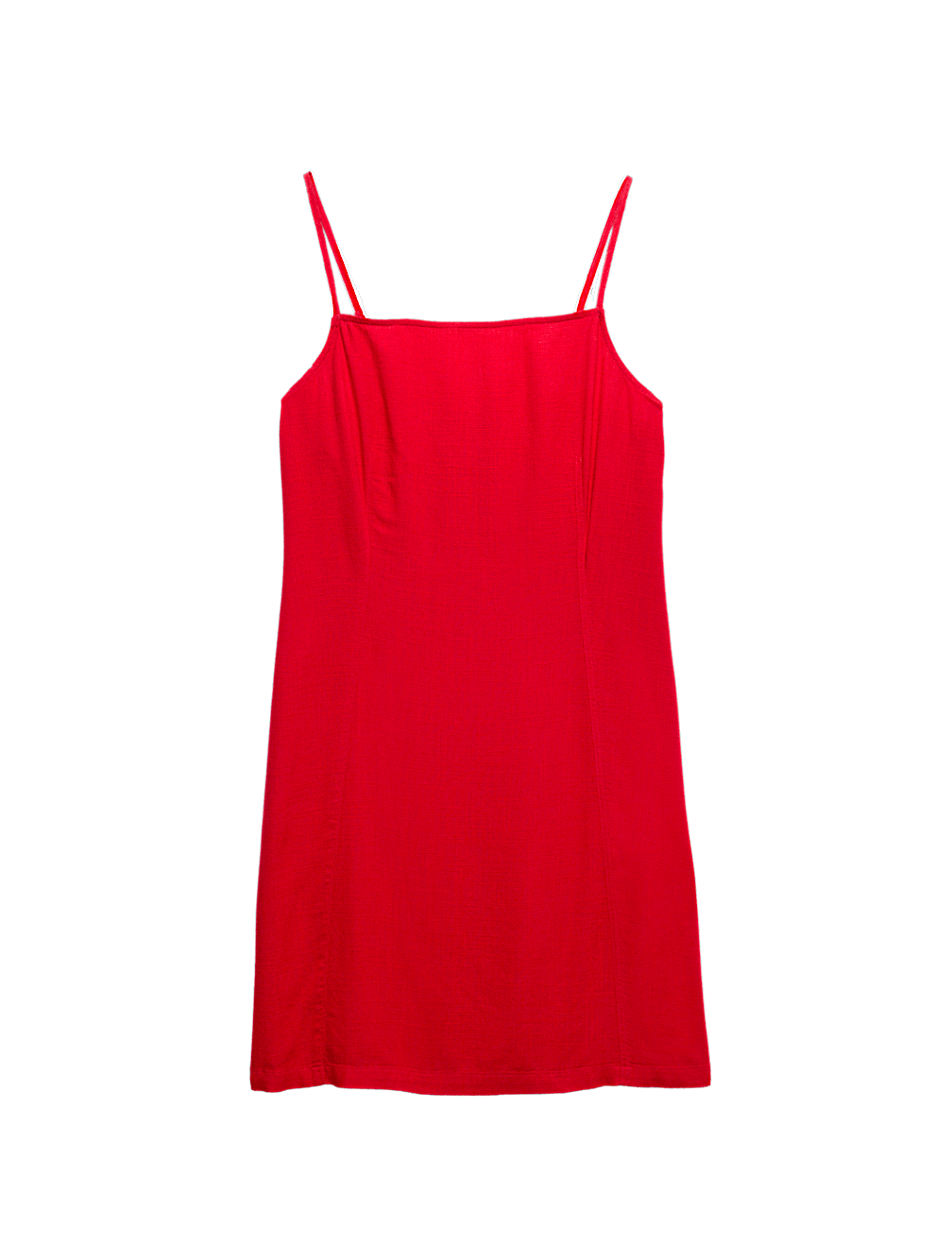 Square Neck Mini Shift Dress with Linen