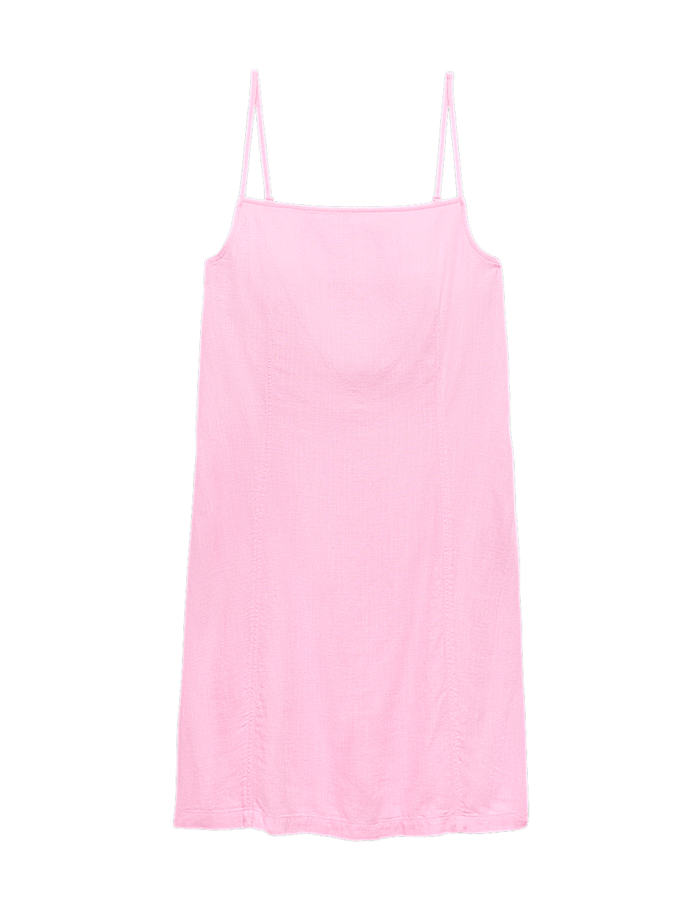 Square Neck Mini Shift Dress with Linen