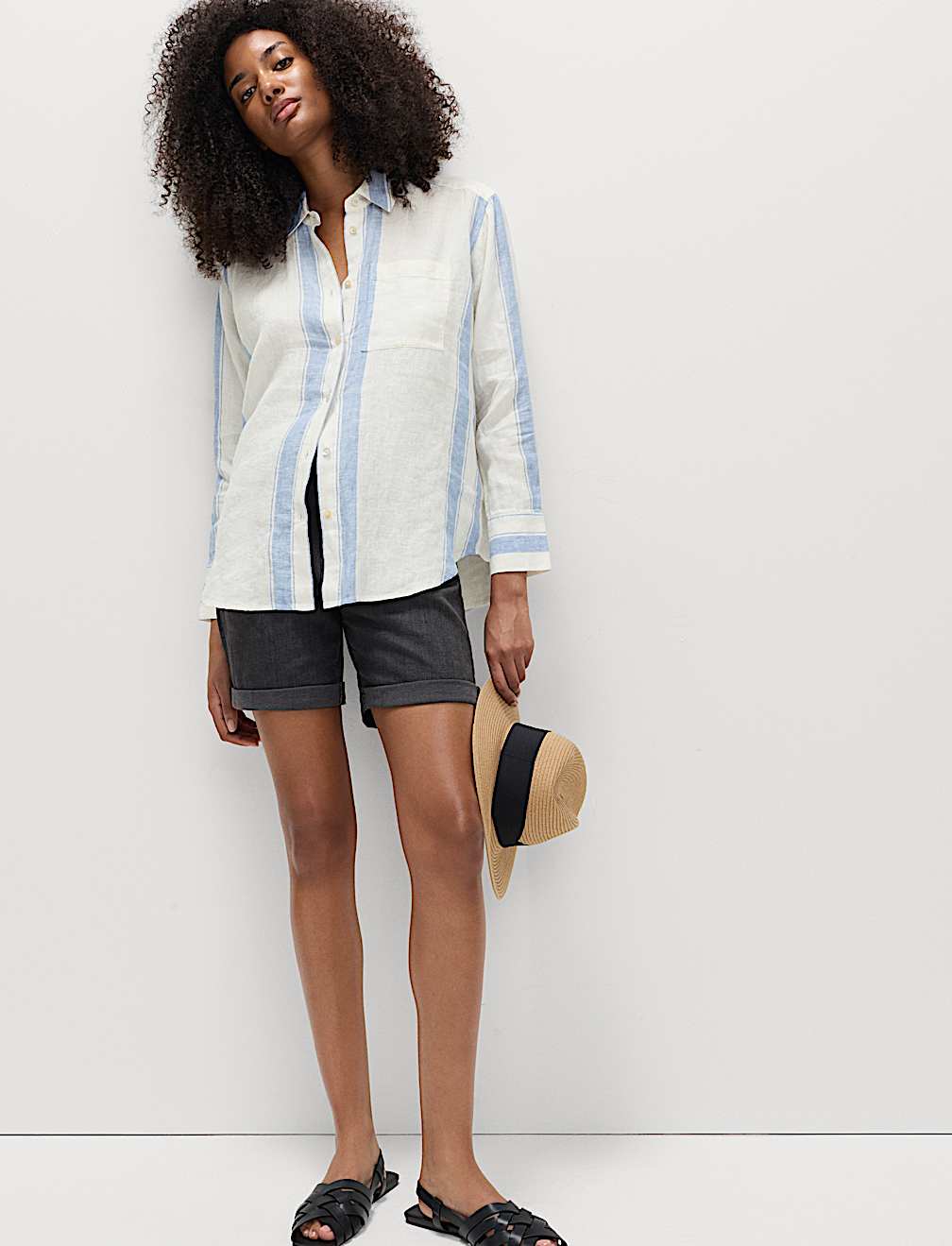 Pure Linen Striped Shirt