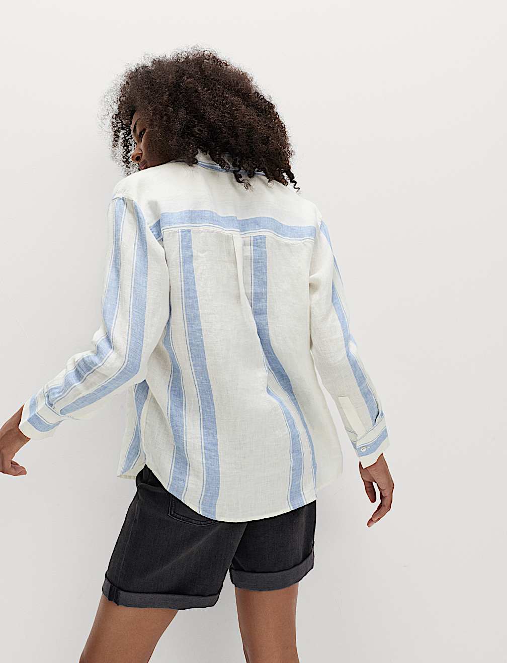Pure Linen Striped Shirt